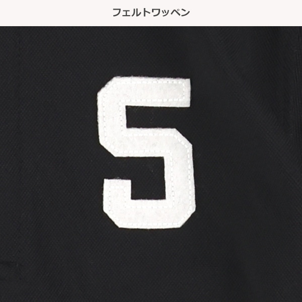 ナンバーワッペン半袖ポロシャツ