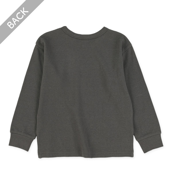 ワッフル無地長袖Tシャツ