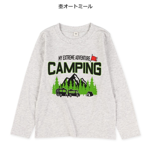 アウトドア風CAMPINGロゴ長袖Tシャツ