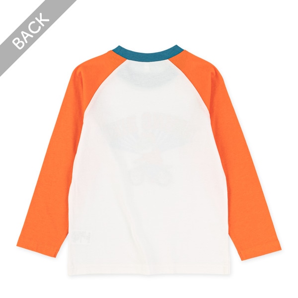 配色ラグランアニマル長袖Tシャツ