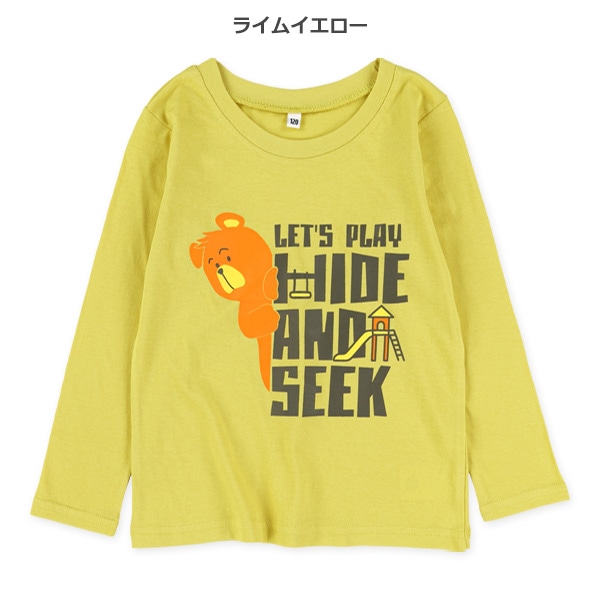 ひょっこりくまロゴ長袖Tシャツ
