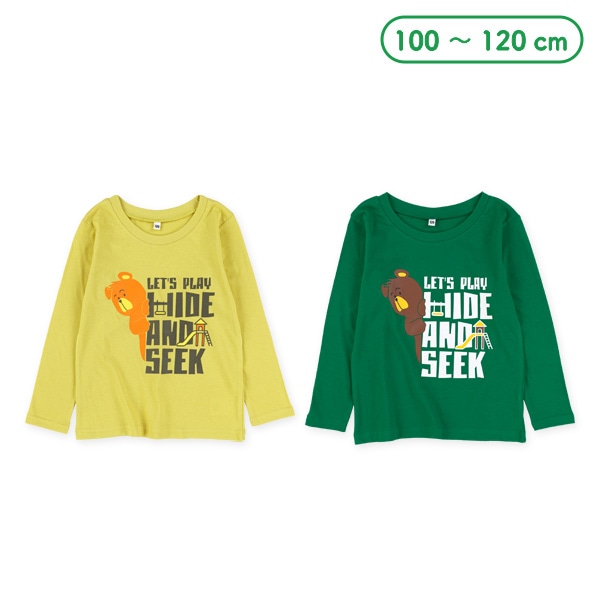 ひょっこりくまロゴ長袖Tシャツ