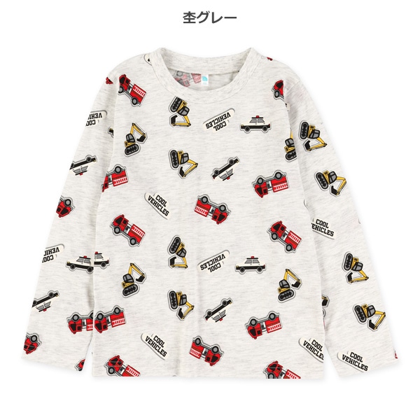 ワッペン風プリント長袖Tシャツ