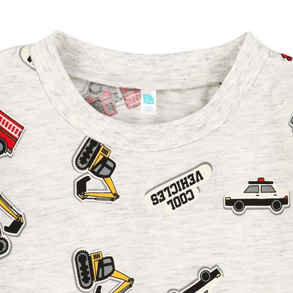 ワッペン風プリント長袖Tシャツ