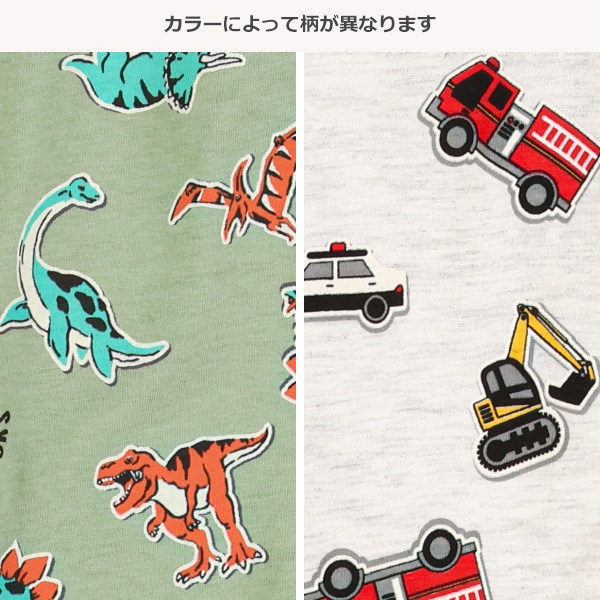 ワッペン風プリント長袖Tシャツ