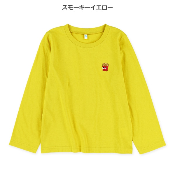 ワンポイント刺繍長袖Tシャツ