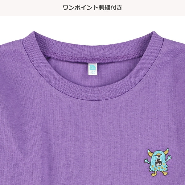 ワンポイント刺繍長袖Tシャツ