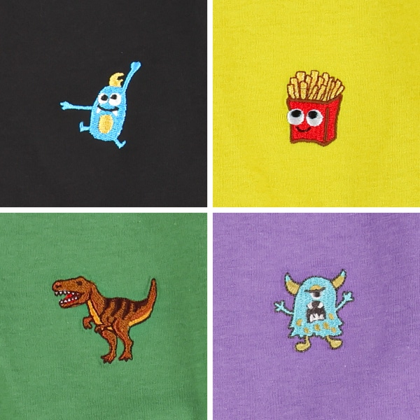 ワンポイント刺繍長袖Tシャツ