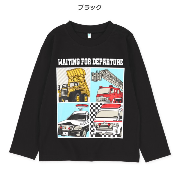 はたらくくるまビックプリント長袖Tシャツ