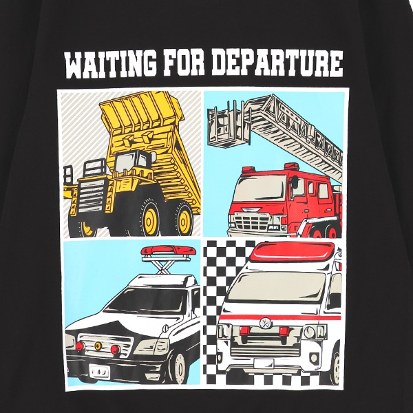 はたらくくるまビックプリント長袖Tシャツ