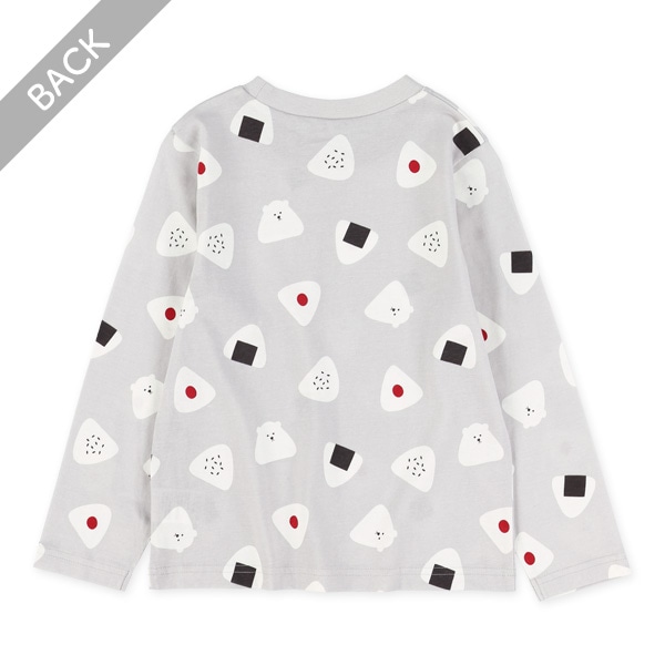 タコ・おにぎり総柄長袖Tシャツ