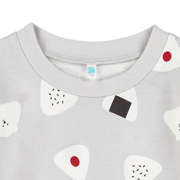 タコ・おにぎり総柄長袖Tシャツ