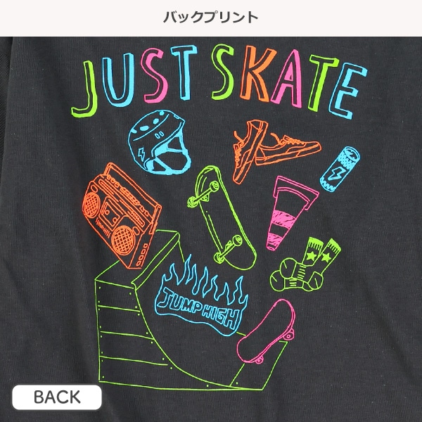 スケボーバックプリント長袖Tシャツ