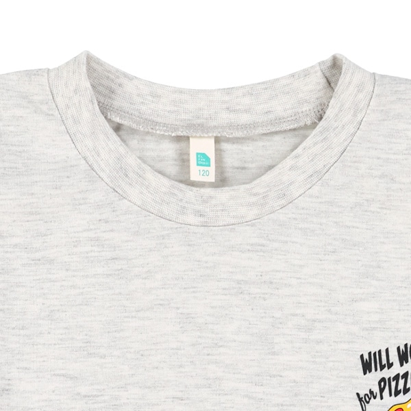 袖スナックフードプリント柄長袖Tシャツ
