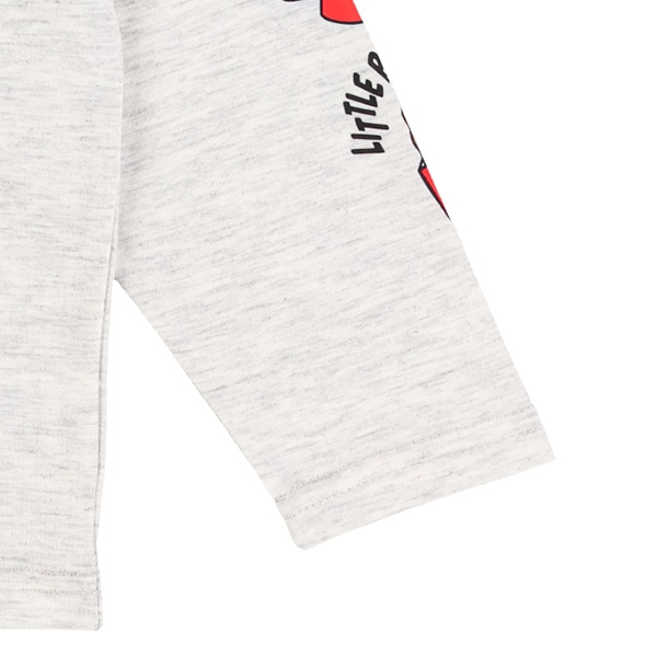 袖スナックフードプリント柄長袖Tシャツ