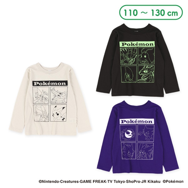 プリント長袖Tシャツ（ポケモン）