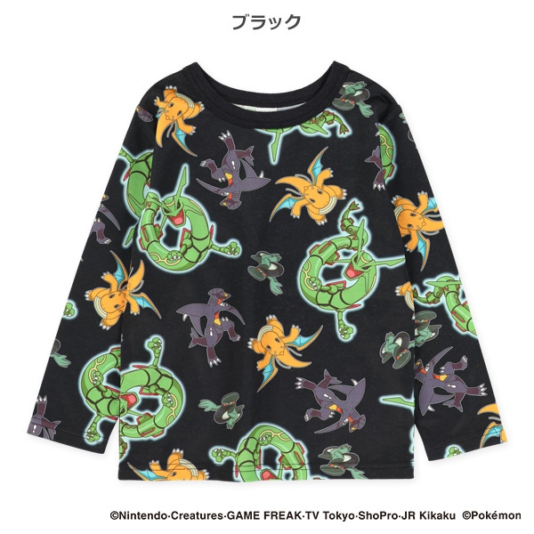 ダンボールニット総柄長袖Tシャツ（ポケモン）