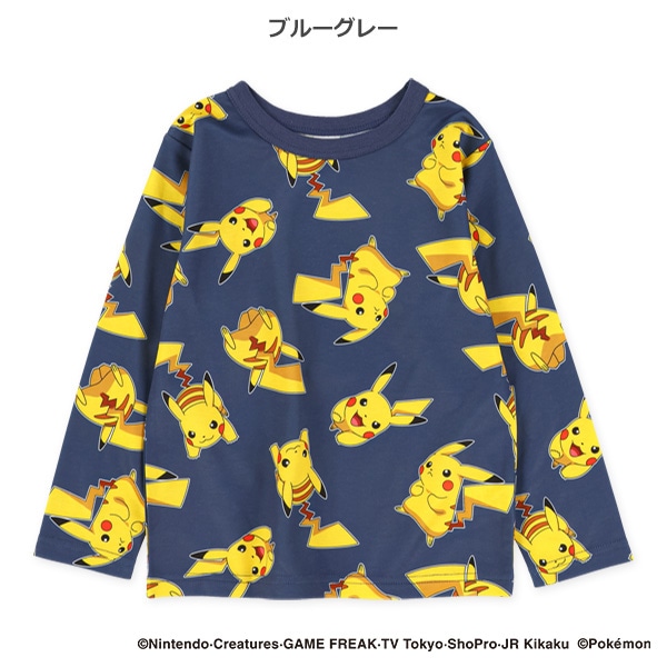 ダンボールニット総柄長袖Tシャツ（ポケモン）