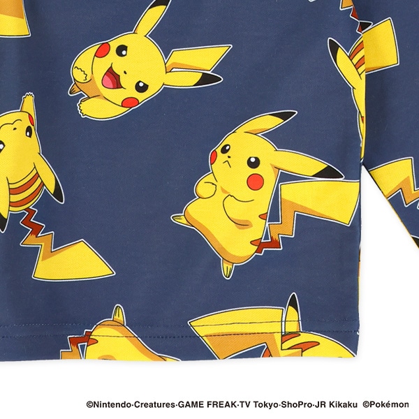 ダンボールニット総柄長袖Tシャツ（ポケモン）