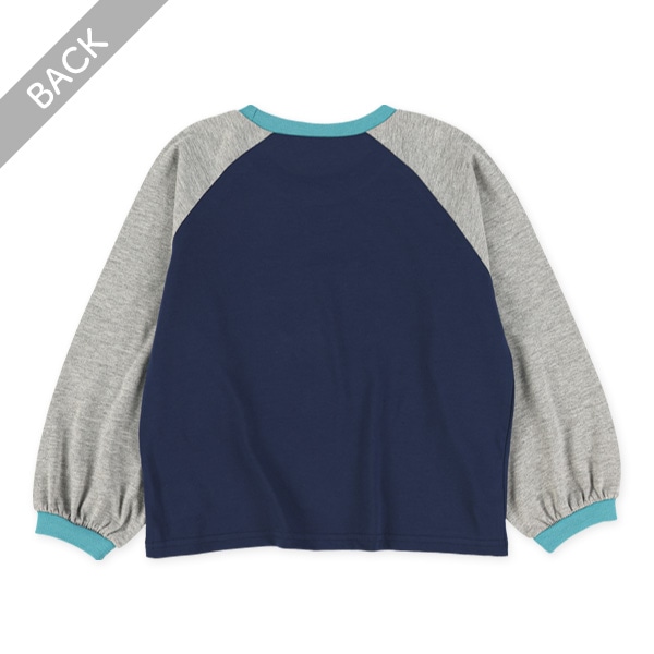 サガラ刺繍配色アニマル長袖Tシャツ