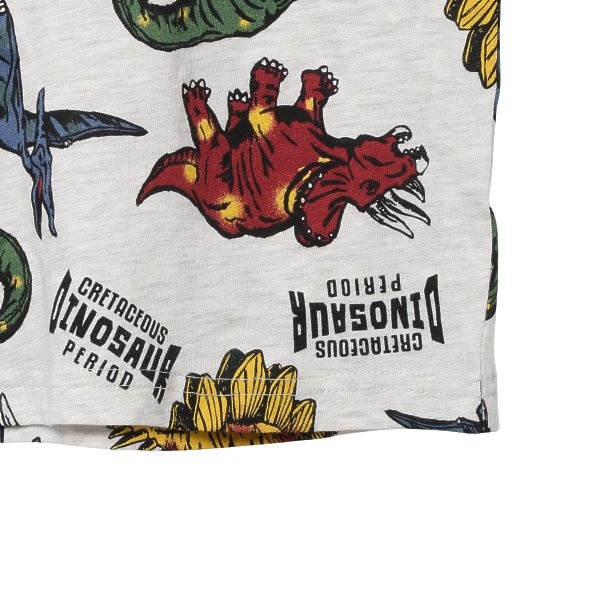 恐竜ロゴ総柄半袖Tシャツ