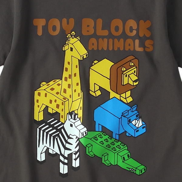トイブロックアニマル半袖Tシャツ