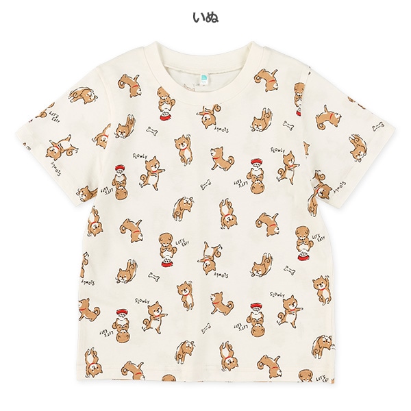 いぬ・昆虫総柄半袖Tシャツ