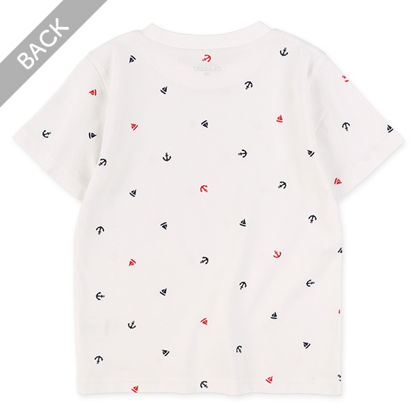 マリン柄プリント半袖Tシャツ