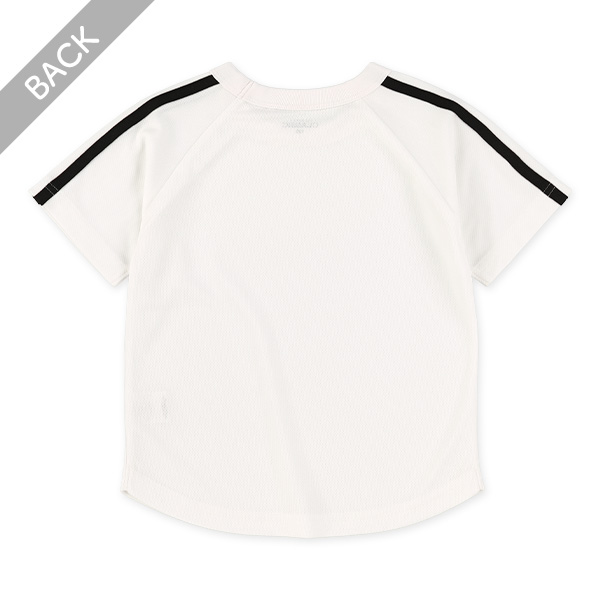 ポリエステルメッシュ肩2ライン半袖Tシャツ