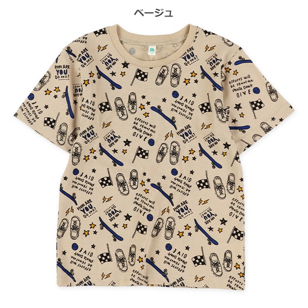 スニーカースケボー柄半袖Tシャツ