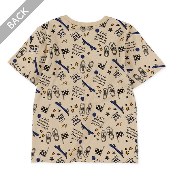 スニーカースケボー柄半袖Tシャツ