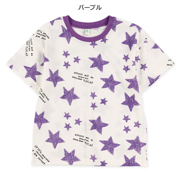 星総柄ワイド半袖Tシャツ