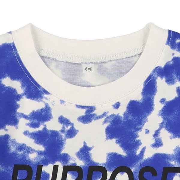 ムラ染め風プリント半袖Tシャツ