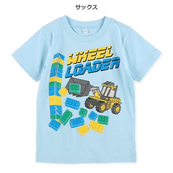 新幹線・はたらくくるま発泡ブロック半袖Tシャツ