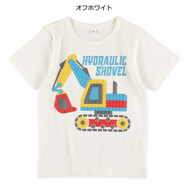 はたらくくるま発泡ブロック半袖Tシャツ