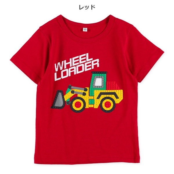 はたらくくるま発泡ブロック半袖Tシャツ