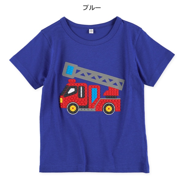 はたらくくるま発泡ブロック半袖Tシャツ