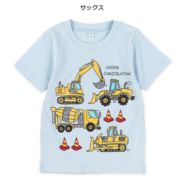 のりものミックス手描き風半袖Tシャツ