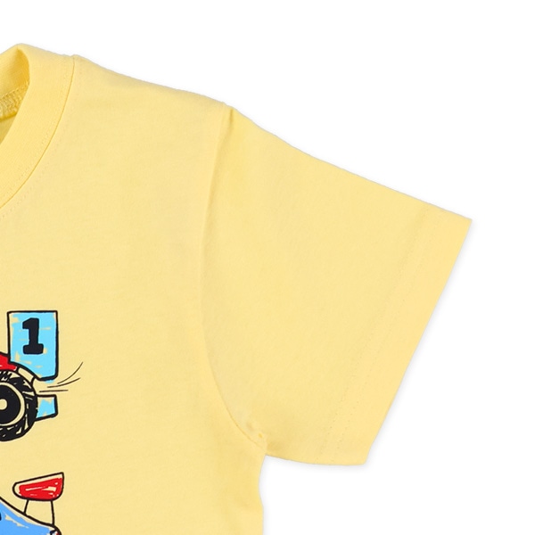 のりものミックス手描き風半袖Tシャツ