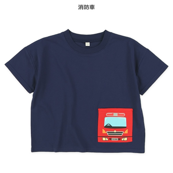 BIGシルエットはたらくくるまポケット半袖Tシャツ