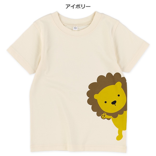 アニマル・恐竜・はたらくくるまひょっこり半袖Tシャツ