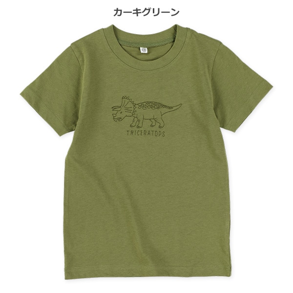 ステッチ刺繍半袖Tシャツ
