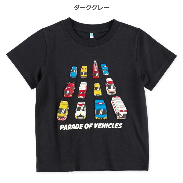 くるま・うみ発泡プリント半袖Tシャツ