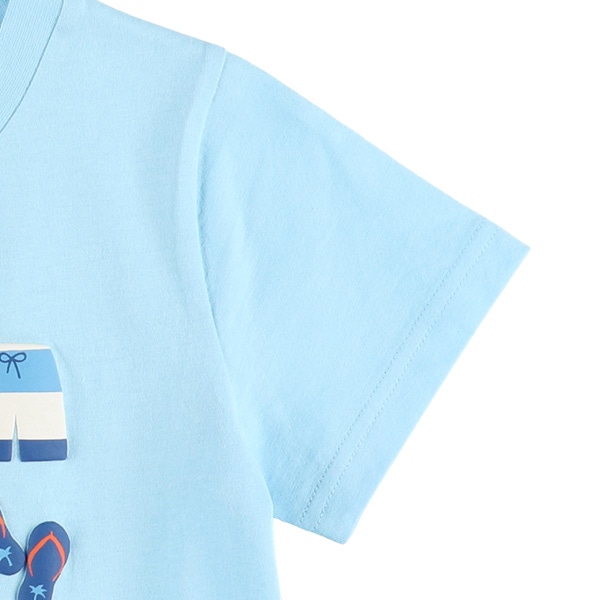くるま・うみ発泡プリント半袖Tシャツ