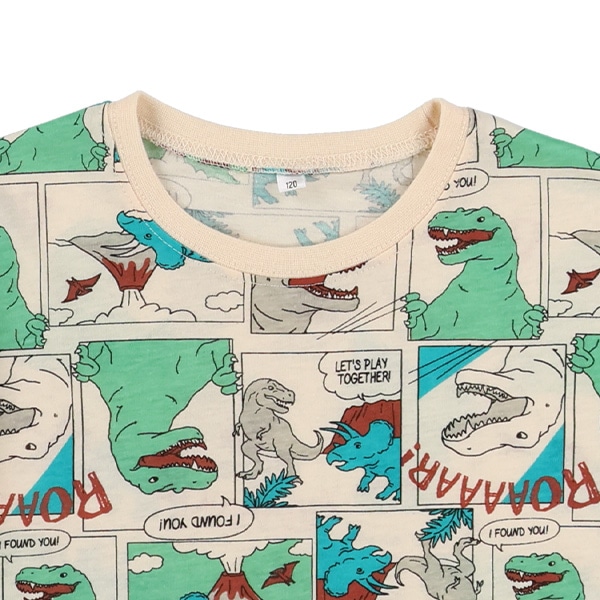 恐竜アメコミ半袖Tシャツ