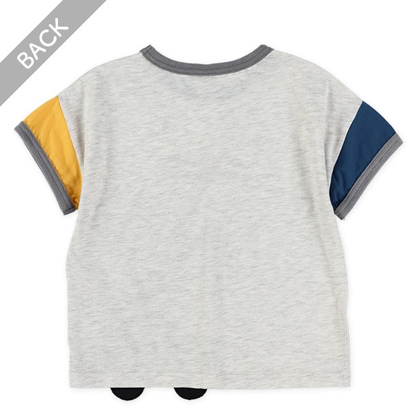 はたらくくるまタイヤモチーフ付き半袖Tシャツ
