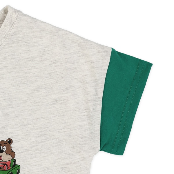 くまトリオくるま半袖Tシャツ