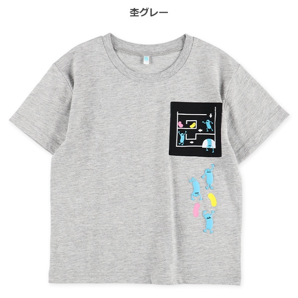 ポケットビーンズ発泡プリント半袖Tシャツ