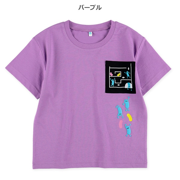 ポケットビーンズ発泡プリント半袖Tシャツ