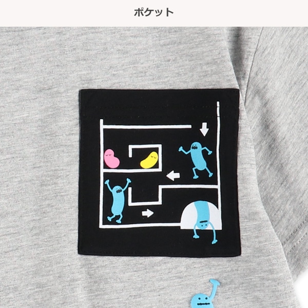 ポケットビーンズ発泡プリント半袖Tシャツ
